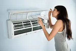 cleaning an hvac filter