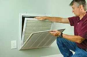 Changing HVAC System Air Filter in Godfrey Illinois